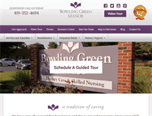 Tablet Screenshot of bowlinggreenmanor.com